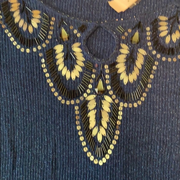 Objects D’art blue embellished sweater sz XLP - Picture 4 of 8